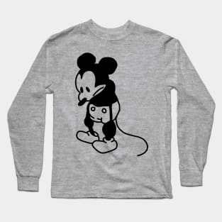 Very Sad Mouse in Steamboat Willie 1928 Long Sleeve T-Shirt